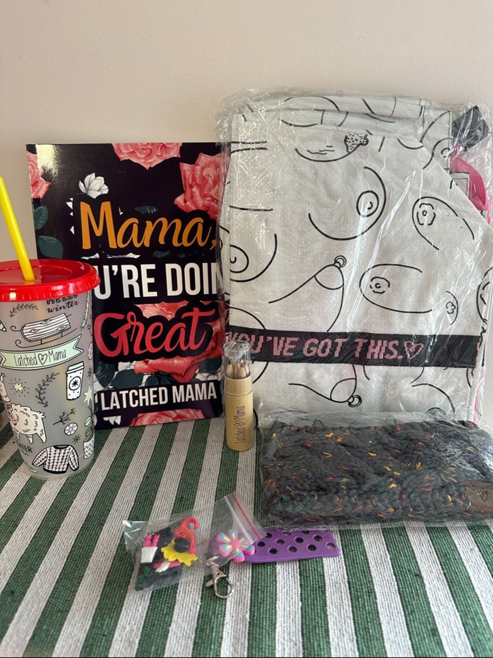 Latched Mama 'You've Got This' White Mom Gift Tote Bundle